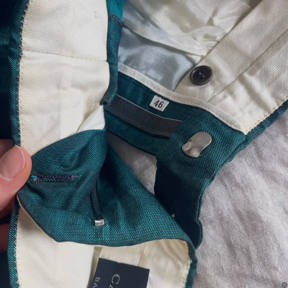Vintage Castangia Silk Suit Pants (Tall)